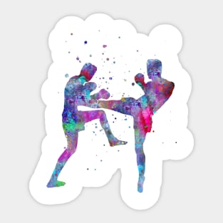 Man muay thai boxing Sticker